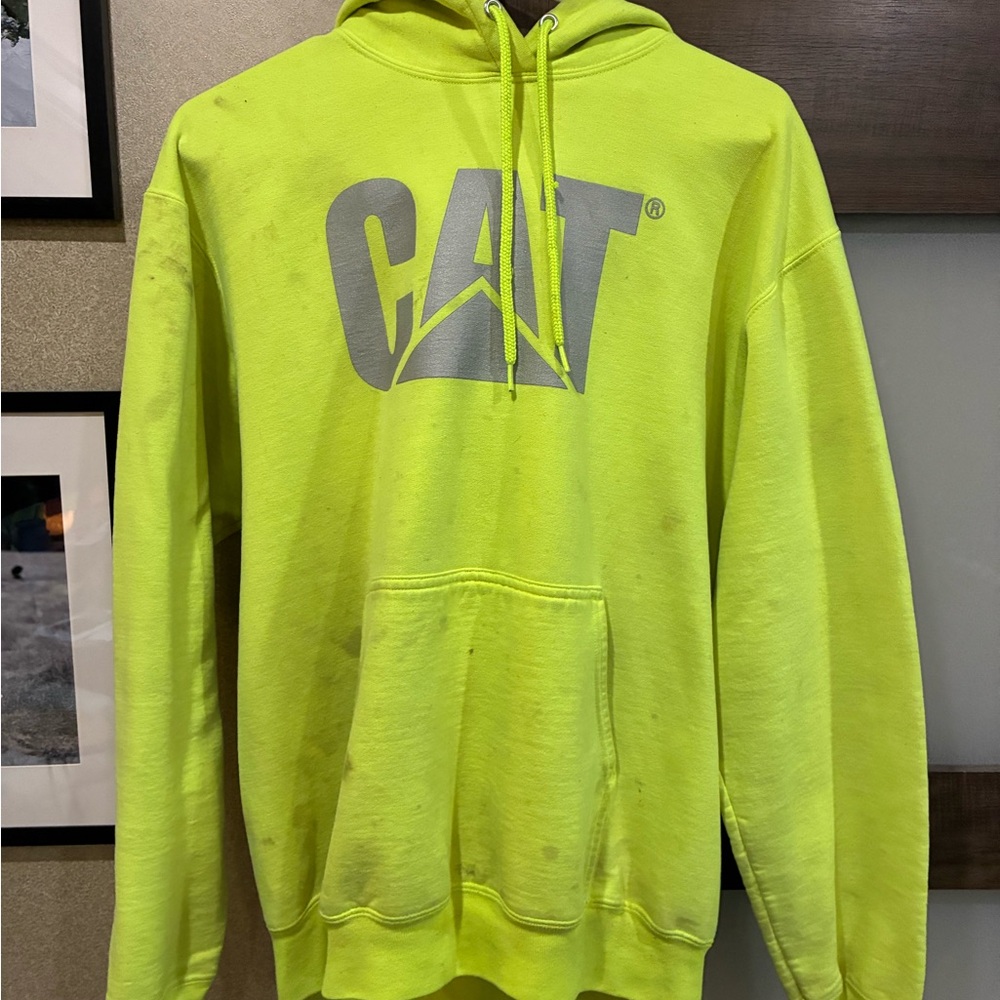 High-Visibility CAT Yellow Pullover Hoodie